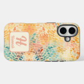 Benutzerdefiniertes Monogramm Abstraktes Farbmuste Case-Mate iPhone Hülle (Rückseite (Horizontal))