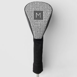 Benutzerdefiniertes Monogramm Abstraktes Muster Golf Headcover