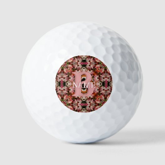Benutzerdefiniertes Monogramm Anfangsbuchstabe Nam Golfball (Vorderseite)