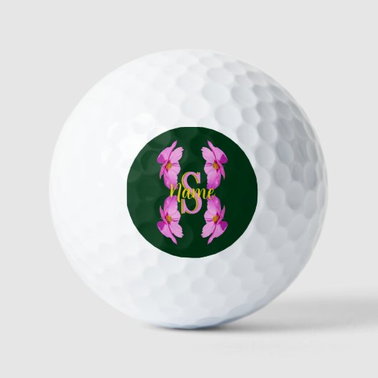 Benutzerdefiniertes Monogramm Anfangsbuchstabe Nam Golfball (Vorderseite)
