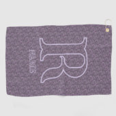 Benutzerdefiniertes Monogramm Anfangsbuchstabe Nam Golfhandtuch (Horizontal)