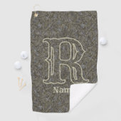 Benutzerdefiniertes Monogramm Anfangsbuchstabe Nam Golfhandtuch (Insitu)