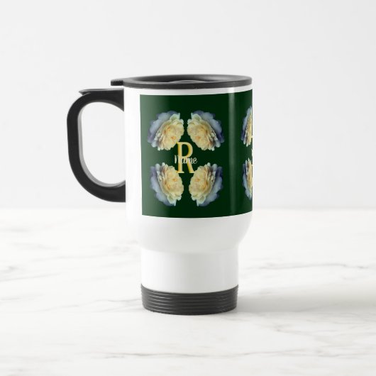 Benutzerdefiniertes Monogramm Anfangsbuchstabe Nam Reisebecher (Links)
