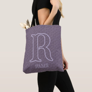 Benutzerdefiniertes Monogramm Anfangsbuchstabe Nam Tasche