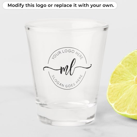 Benutzerdefiniertes Monogramm Anfangsbuchstaben Fi Schnapsglas