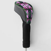 Benutzerdefiniertes Monogramm Anfangsname Rosa Blu Golf Headcover (angewinkelt)