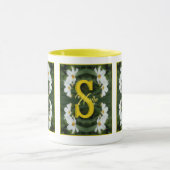 Benutzerdefiniertes Monogramm Anfangsname Weiße Da Tasse (Zentrum)