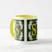 Benutzerdefiniertes Monogramm Anfangsname Weiße Da Tasse (Vorderseite Links)