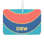 Benutzerdefiniertes Monogramm auf farbig geschliff Autolufterfrischer (Rückseite)