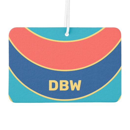 Benutzerdefiniertes Monogramm auf farbig geschliff Autolufterfrischer (Rückseite)