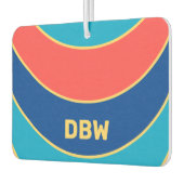 Benutzerdefiniertes Monogramm auf farbig geschliff Autolufterfrischer (Links)