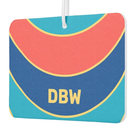 Benutzerdefiniertes Monogramm auf farbig geschliff Autolufterfrischer (Links)