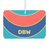 Benutzerdefiniertes Monogramm auf farbig geschliff Autolufterfrischer (Vorderseite)