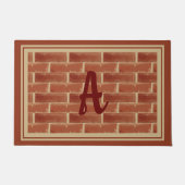 Benutzerdefiniertes Monogramm aus rustikalem rotem Fußmatte (Vorderseite)