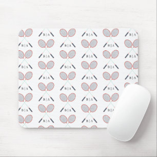 Benutzerdefiniertes Monogramm Badminton-Muster Mousepad
