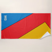 Benutzerdefiniertes Monogramm Bauhaus Moderne Kuns Strandtuch (Vorderseite)