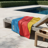 Benutzerdefiniertes Monogramm Bauhaus Moderne Kuns Strandtuch