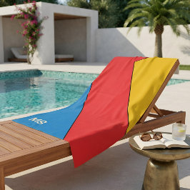 Benutzerdefiniertes Monogramm Bauhaus Moderne Kuns Strandtuch