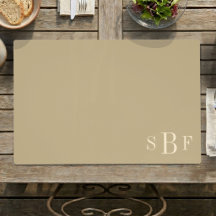 Benutzerdefiniertes Monogramm Beige Leise Luxus Ja