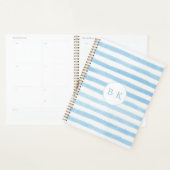 Benutzerdefiniertes Monogramm Blau Gestreifter Pla Planer (Anzeige)