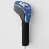 Benutzerdefiniertes Monogramm Blau Golf Essen Schl Headcover (angewinkelt)