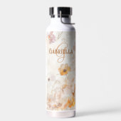 Benutzerdefiniertes Monogramm Boho Chic Floral Was Trinkflasche (Links)