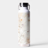 Benutzerdefiniertes Monogramm Boho Chic Floral Was Trinkflasche (Vorne)