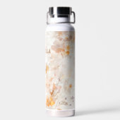 Benutzerdefiniertes Monogramm Boho Chic Floral Was Trinkflasche (Rückseite)