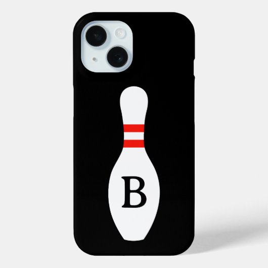 Benutzerdefiniertes Monogramm Bowling Button iPhon Case-Mate iPhone Hülle (Rückseite)