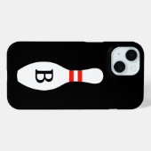 Benutzerdefiniertes Monogramm Bowling Button iPhon Case-Mate iPhone Hülle (Rückseite (Horizontal))