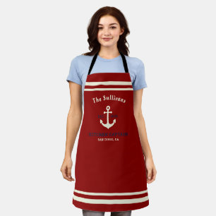 Benutzerdefiniertes Monogramm Burgunderrot Crimson Schürze