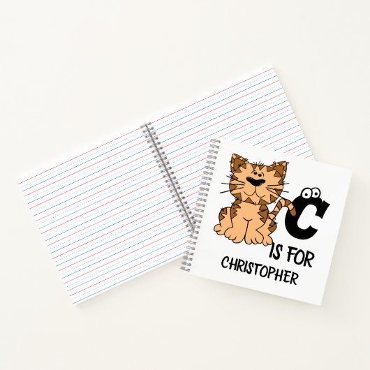 Benutzerdefiniertes Monogramm C ist für Katzen nie Notizblock (Innenseite)