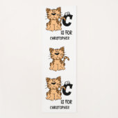 Benutzerdefiniertes Monogramm C ist für Katzen nie Yogamatte (Vorderseite)