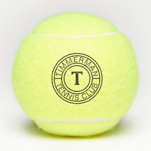 Benutzerdefiniertes Monogramm-Club Name Fettgedruc Tennisbälle