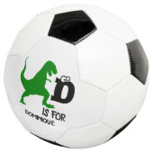 Benutzerdefiniertes Monogramm D für Dinosaurier ni Fußball (Dreiviertel)