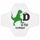 Benutzerdefiniertes Monogramm D für Dinosaurier ni Fußball (Flach)