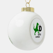 Benutzerdefiniertes Monogramm D für Dinosaurier ni Keramik Kugel-Ornament (Links)