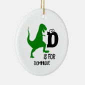 Benutzerdefiniertes Monogramm D für Dinosaurier ni Keramik Ornament (Rechts)