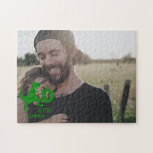 Benutzerdefiniertes Monogramm D für Dinosaurier ni Puzzle (Horizontal)