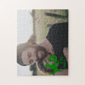 Benutzerdefiniertes Monogramm D für Dinosaurier ni Puzzle (Vertikal)