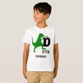 Benutzerdefiniertes Monogramm D für Dinosaurier ni T-Shirt (Vorne ganz)