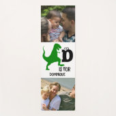 Benutzerdefiniertes Monogramm D für Dinosaurier ni Yogamatte (Vorderseite)