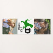 Benutzerdefiniertes Monogramm D für Dinosaurier ni Yogamatte (Vorderseite (Horizontal))