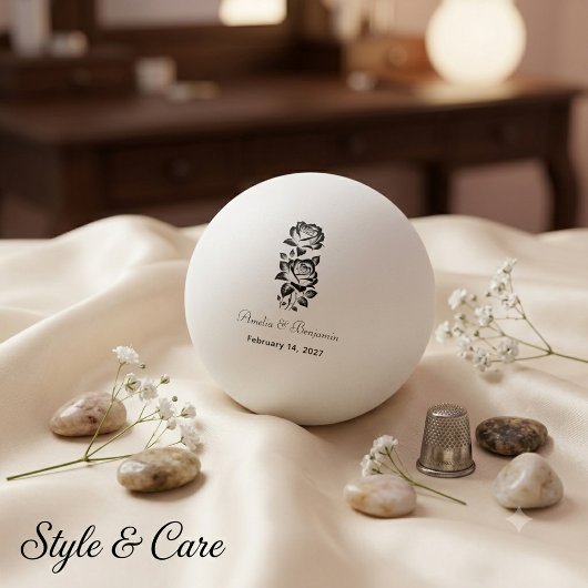 Benutzerdefiniertes Monogramm-Datum mit romantisch Tischtennisball