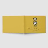 Benutzerdefiniertes Monogramm-Datum mit Rose Mark Gästebuch (Voll)