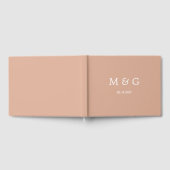 Benutzerdefiniertes Monogramm Datum Stylisch Staub Gästebuch (Voll)
