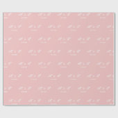 Benutzerdefiniertes Monogramm-Datums-Muster Soft B Geschenkpapier (Flach)