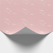 Benutzerdefiniertes Monogramm-Datums-Muster Soft B Geschenkpapier (Ecke)