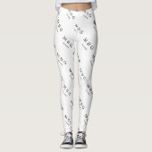 Benutzerdefiniertes Monogramm-Datums-Muster Stilvo Leggings (Vorderseite)