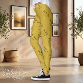 Benutzerdefiniertes Monogramm-Datums-Muster Stilvo Leggings